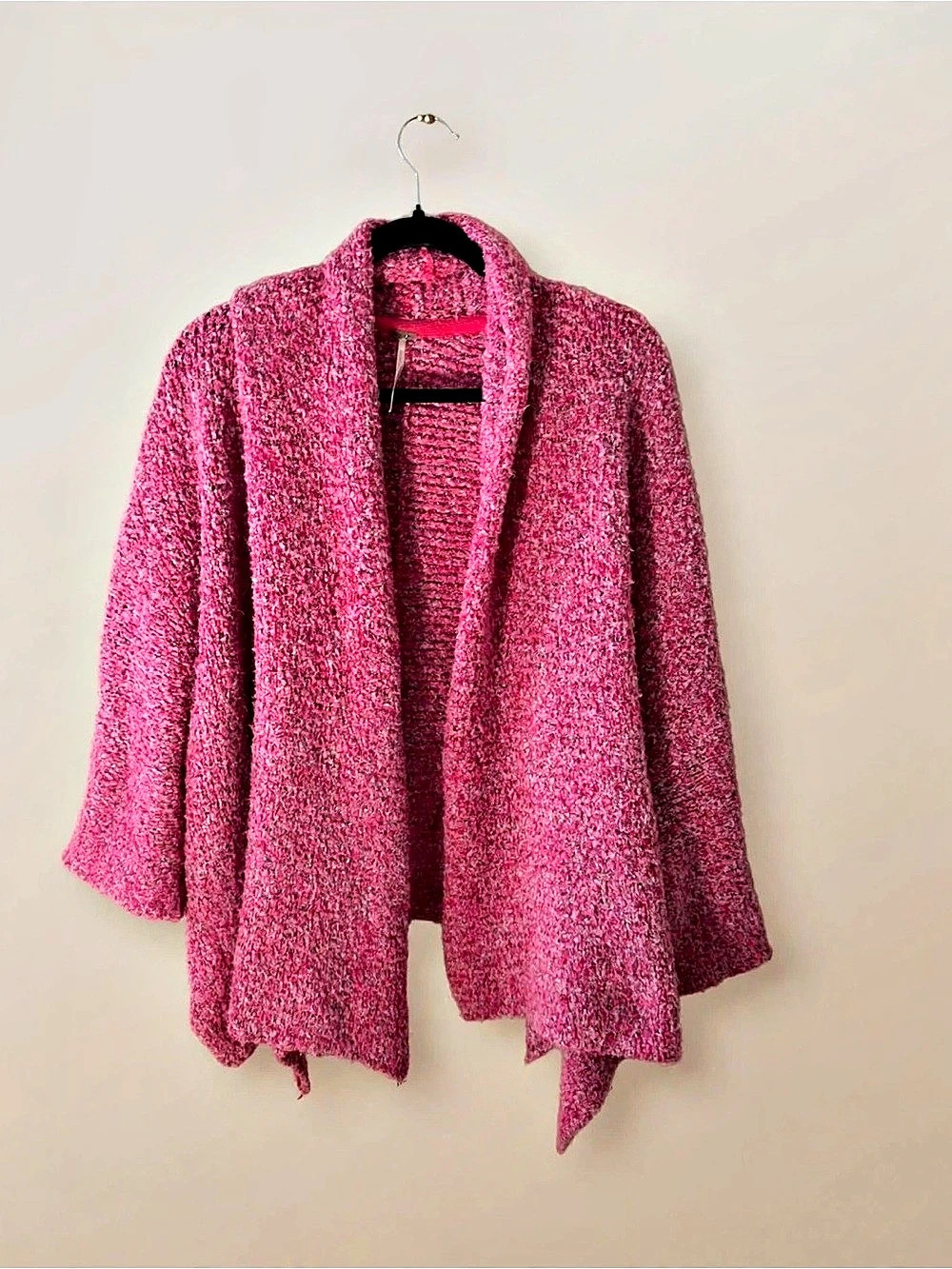 Free People Pink Boucle Cardigan Size XS
